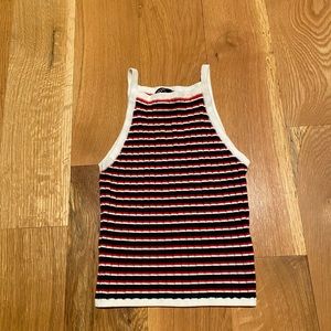 Red and Black Stretchy and comfy cropped tank top